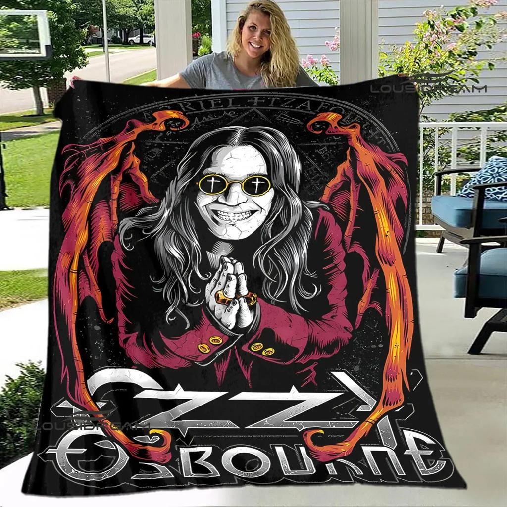 Ozzy Osbourne Retro-Druckdecken zum Warmhalten, weich und bequem, für Zuhause, Reisen, Bettdecke, Bettbezüge, Geburtstagsgeschenk