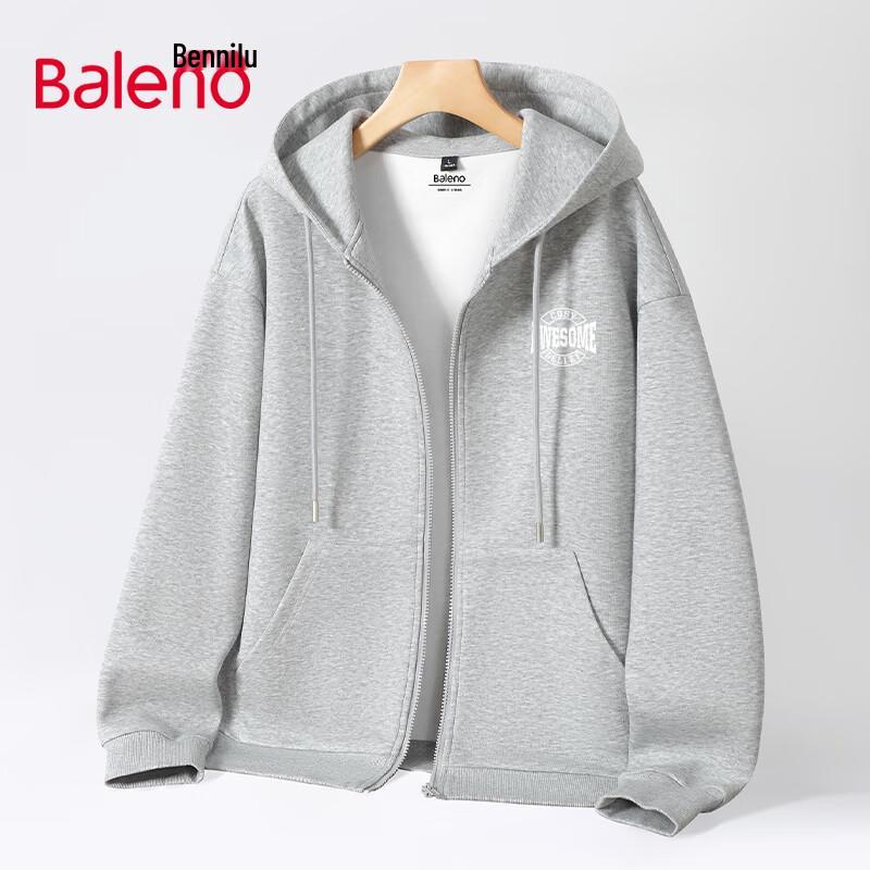 Baleno Men's Casual Hooded Cardigan Sweatshirt