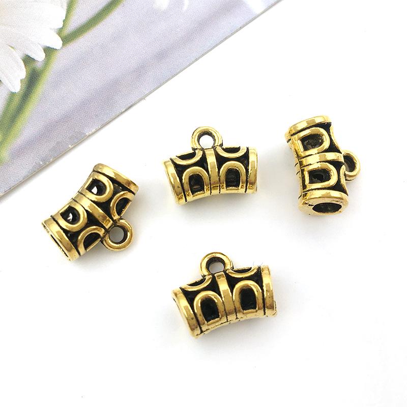 DIY Electroplated Jewelry Kit: Alloy Pendant Connector, Clasp, Jump Ring, Spacer Bead for Bracelets & Necklaces