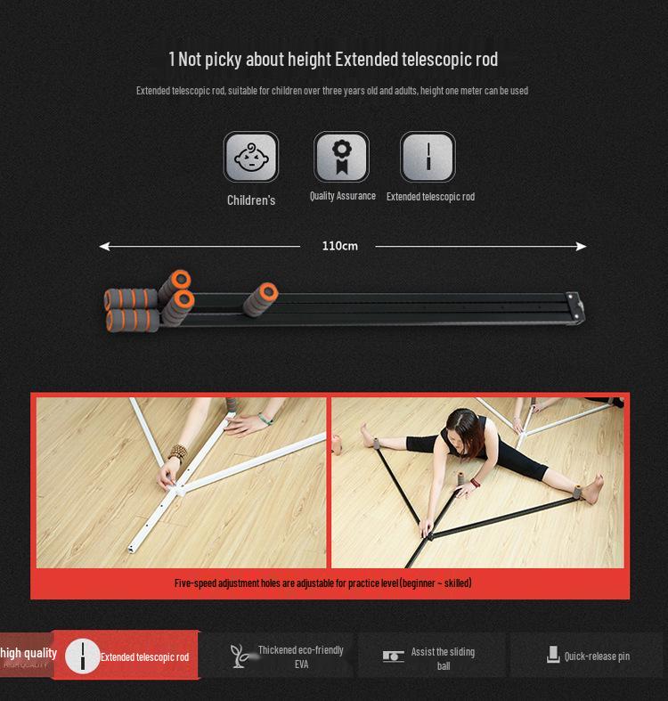 Adjustable Leg Stretcher: One-Leg Split Trainer & Hip Opener for All Ages - Perfect for Yoga, Dance, and Fitness Stretching.