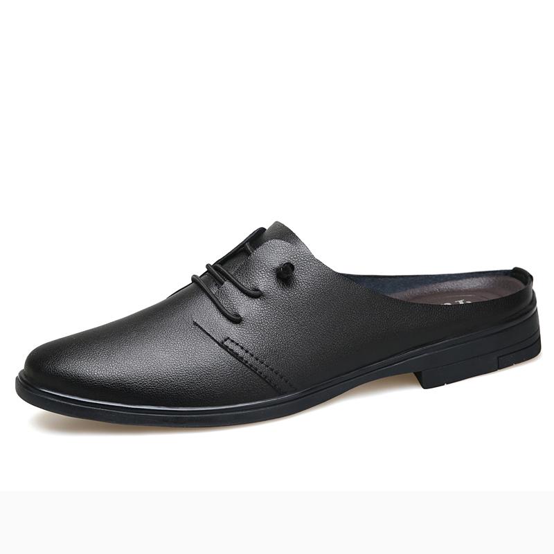 Fashion Trendy men's half slippers Breathable and Brand Designer Styles party and nightclubs Daily comfortable spring summer flat shoes