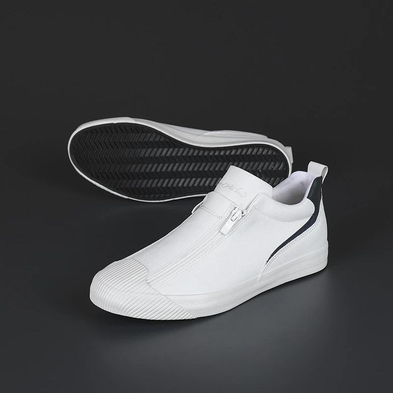 Fashion Autumn Men's Casual Shoes Soft Men's Vulcanized Shoes Warm Male Snow Boots with Fleece Slip-on Loafers for Men Botas Para Hombre
