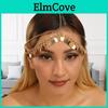 Geometric Gold Alloy Headband With Tassel Accents For Party And Gift