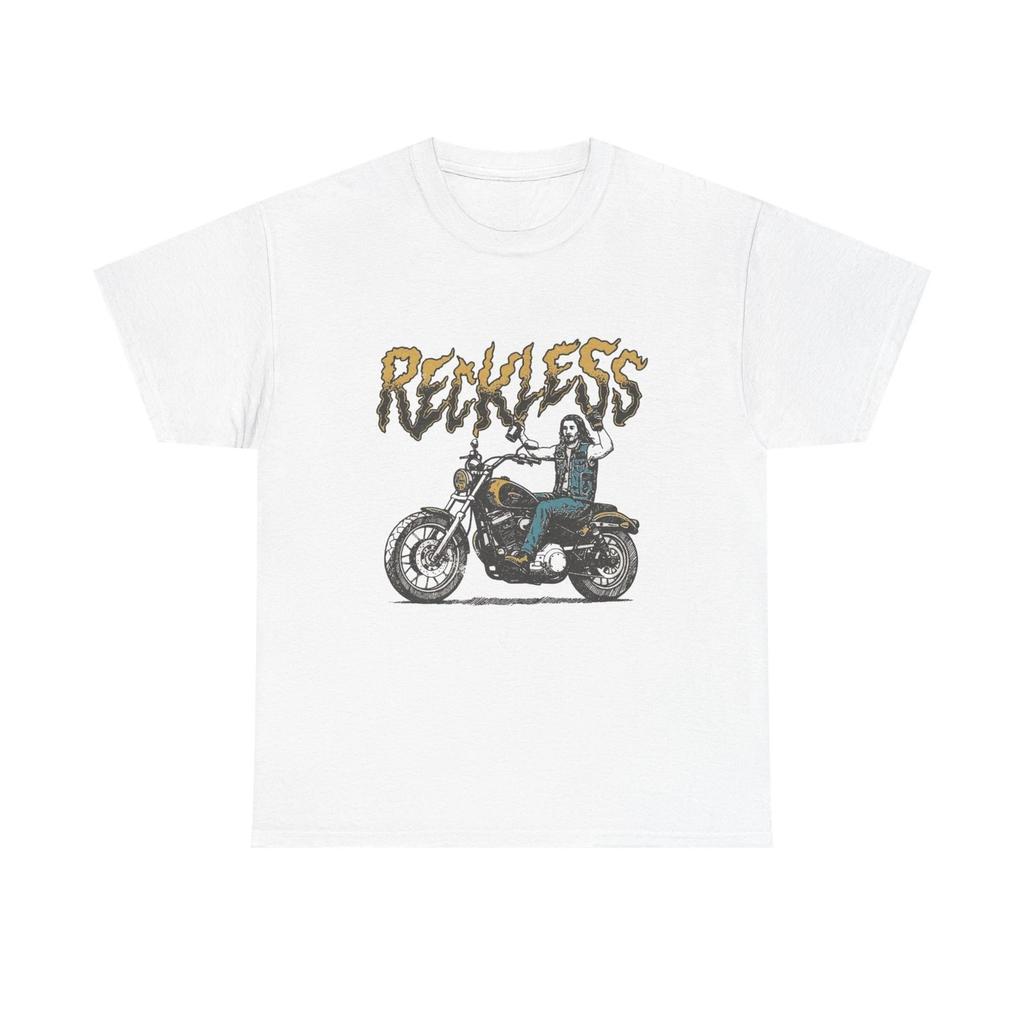 Reckless Vintage Motorcycles T Shirt Unisex Heavy Cotton Tee