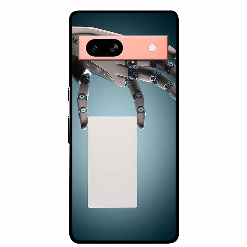 Per Google Pixel 7a 5G Custodia 6.1" Cover Fiori Bordo Nero Silicone TPU Morbida Cover Posteriore Per Google Pixel7a 2023 Custodia Telefono Fundas