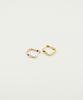 Alleun Silver 925 Square Twist One-Touch Ring Earrings