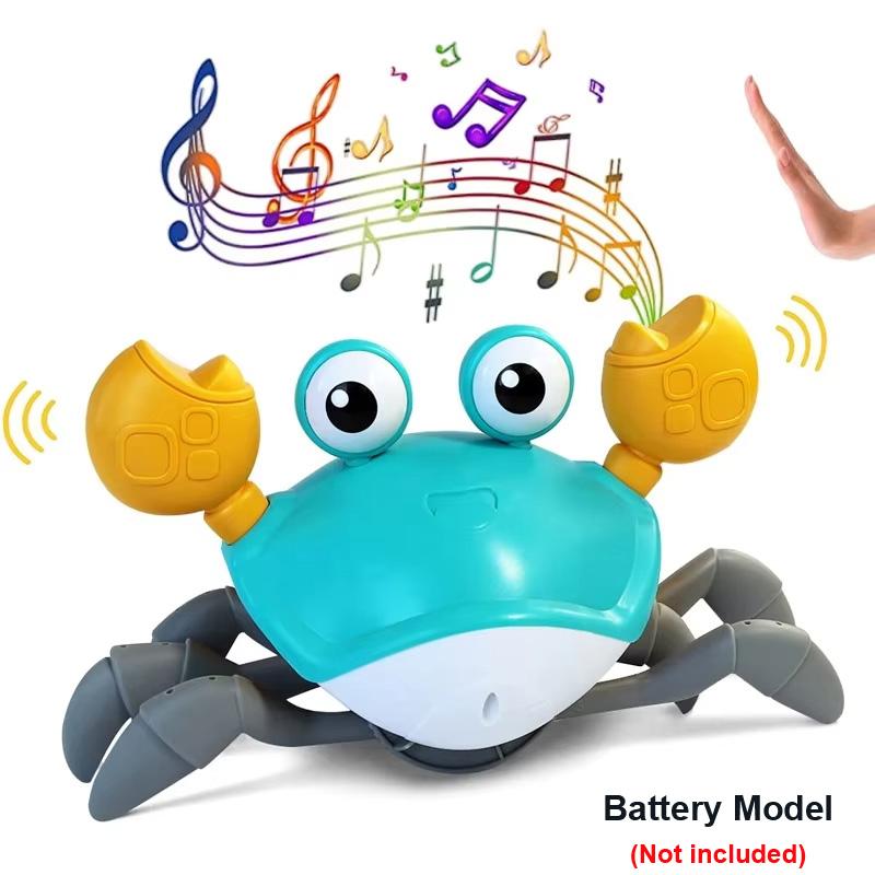 Crawling Crab Toys Light Music Crawling Fun Toys Electric Induction Escape Toy Pets Electronic Interactive Toy for Dogs and Cats