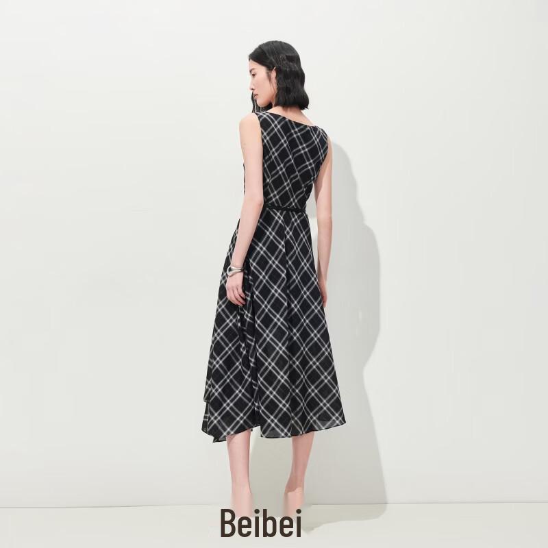 VEROMODA Plaid Print Sleeveless A-line Maxi Dress