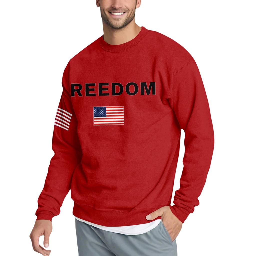 Casual Letter Print Men's Loose Sweatshirt
