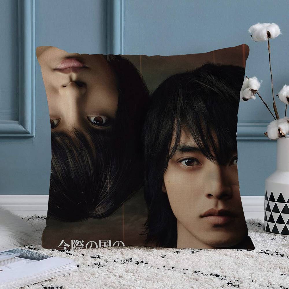 Hot TV Alice In Borderland Pillow Cover for Bedroom Room and Living Room Sofa Decorative Cushion Cover