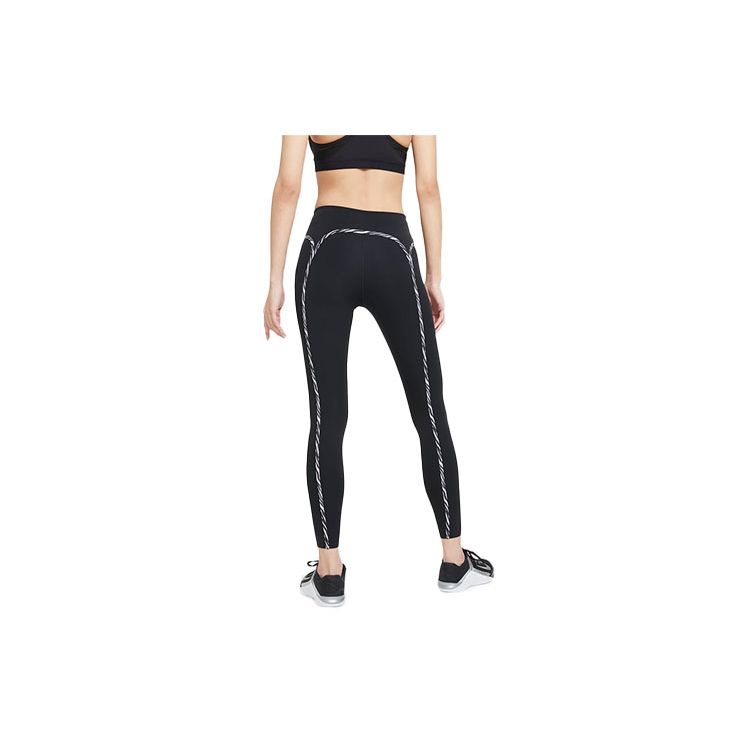 Nike One Luxe Icon Clash Zebra Print Workout Leggings Women Leggings Black CZ9211-010