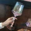 High-value Diamond Crystal Red Wine Glass Light Luxury Ins Wine Glass Retro Glass Goblet Champagne
