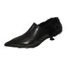 Pelz Damen Luxus Absatzschuhe Spitzschuh Mode Kleid Pumps Herbst Elegant Neu Stiefel Frau Sexy Designer Mujer Zapatillas