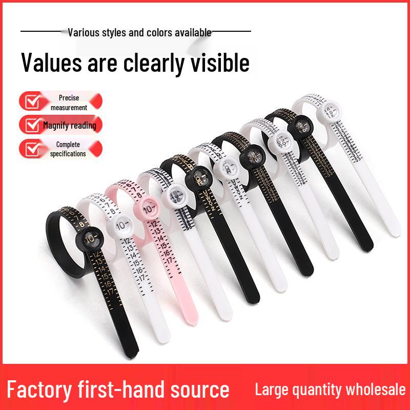 Ring Sizer Measuring Tape with Magnifying Glass for Finger Circumference