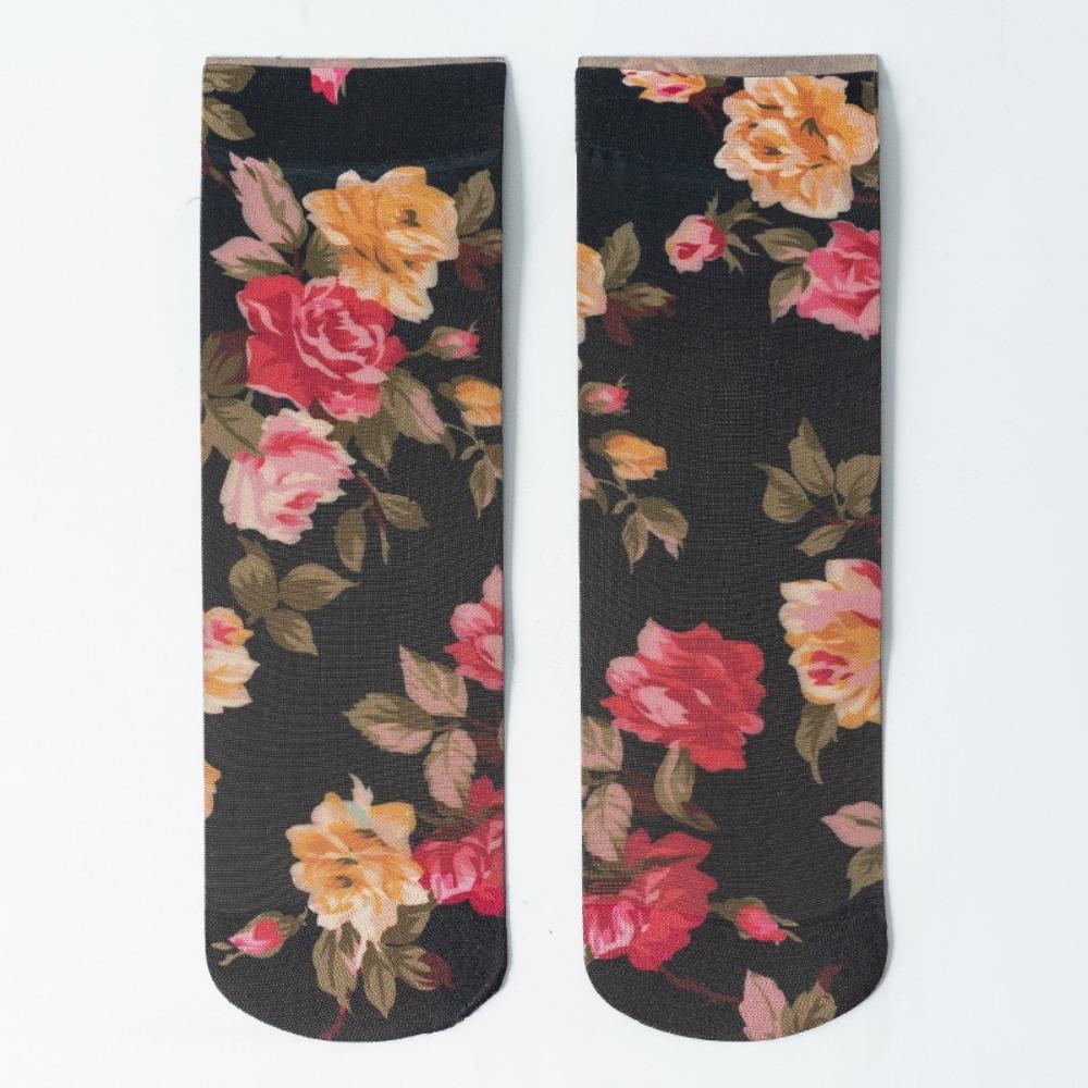 Durable Chic Leopard Print Mesh Socks Soft Women Socks Fashion Short Socks Christmas Gifts