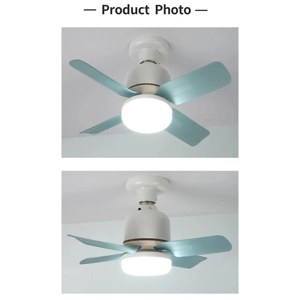 With Remote Control E27 Socket Ceiling Fan Wireless Fans Lighting Office Garage Restaurant