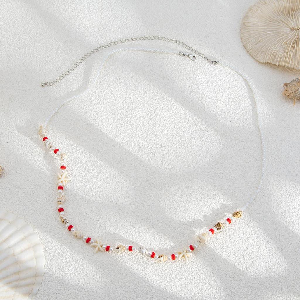 Beach Bikini Pearl Conch Waist Chain Bohemian Geometric Vacation Beach Sexy Acrylic Rice Beads Belly Body Chain Summer Jewelry