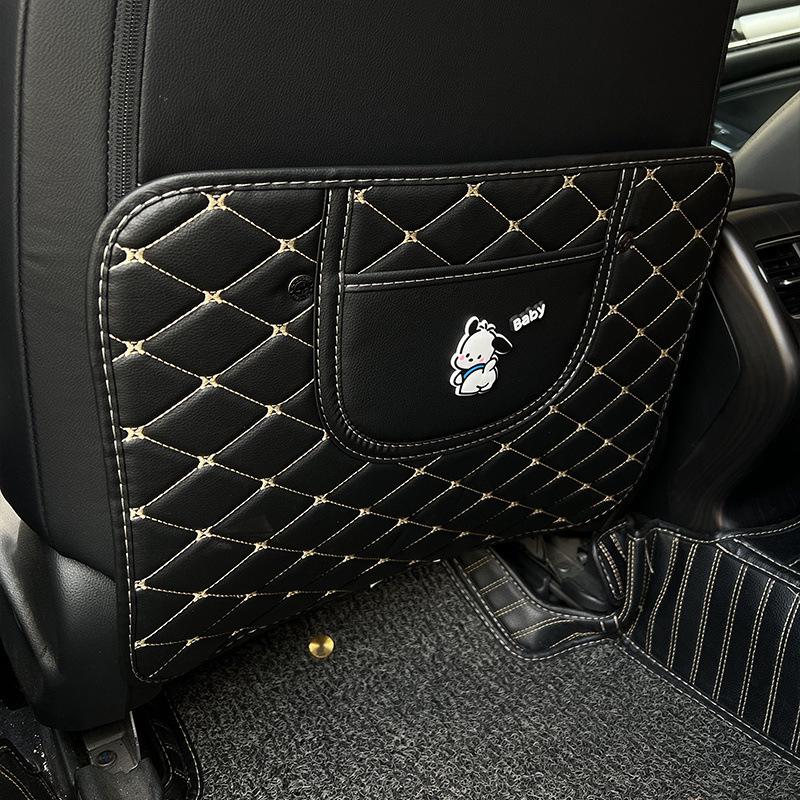 Children's Car Seat Back Protector: Creative Cartoon Kick & Scuff Guard