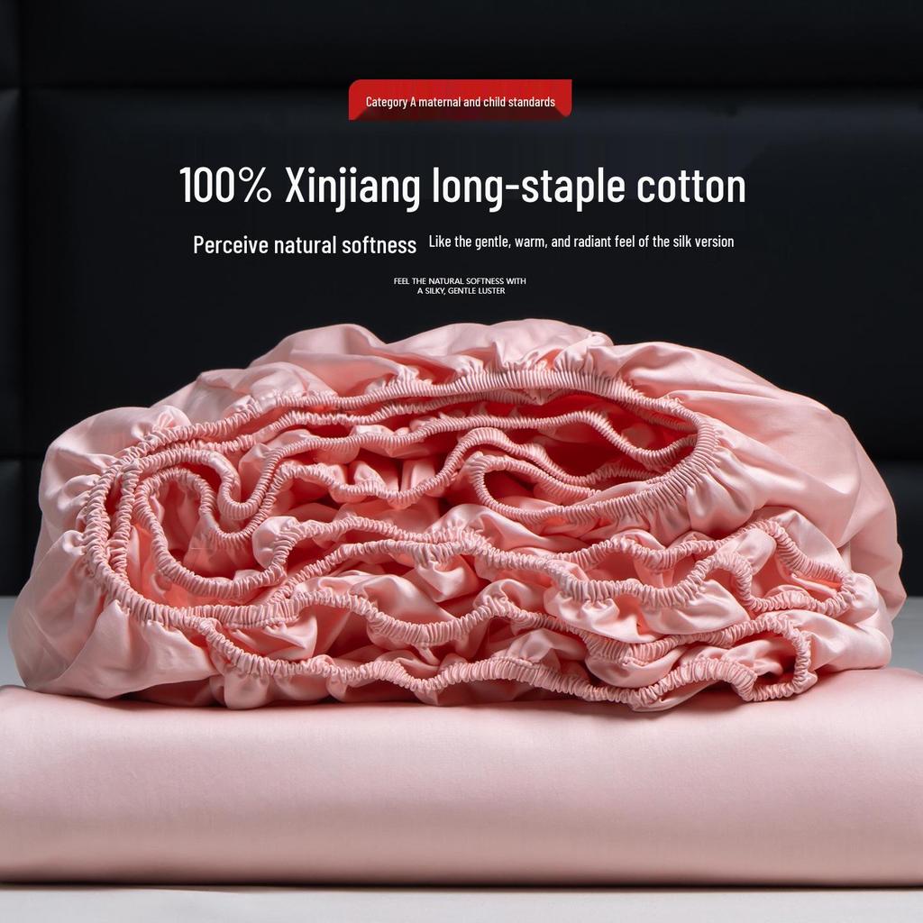 Xinjiang Long-Staple Cotton Sateen Fitted Sheet - Pure Cotton Mattress Protector