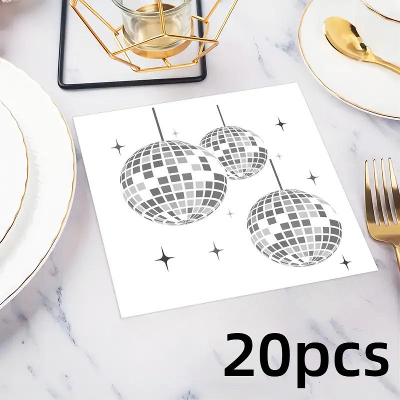 

40/20 шт. Бумажные салфетки с принтом - 2-слойные, 13 Одноразовые декоративные салфетки для вечеринок, свадеб, дней рождений и Рождества, столовая посуда