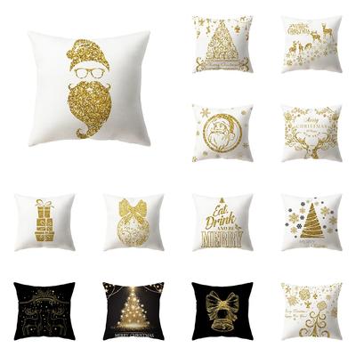 Christmas Theme  Decoration Printing Pattern Cushion Cover Home Living Room Sofa  Pillow