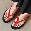 Fashion Fashion Narrow Band Design Flat Slippers Women Comfort Anti-slip Clip Toe Brand Flip Flops Summer Soft Sole Beach Casual Shoes