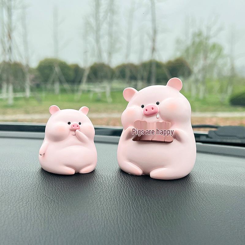 Cute Pig Nannan Car Interior Ornament - Creative Decompression Decor for Women