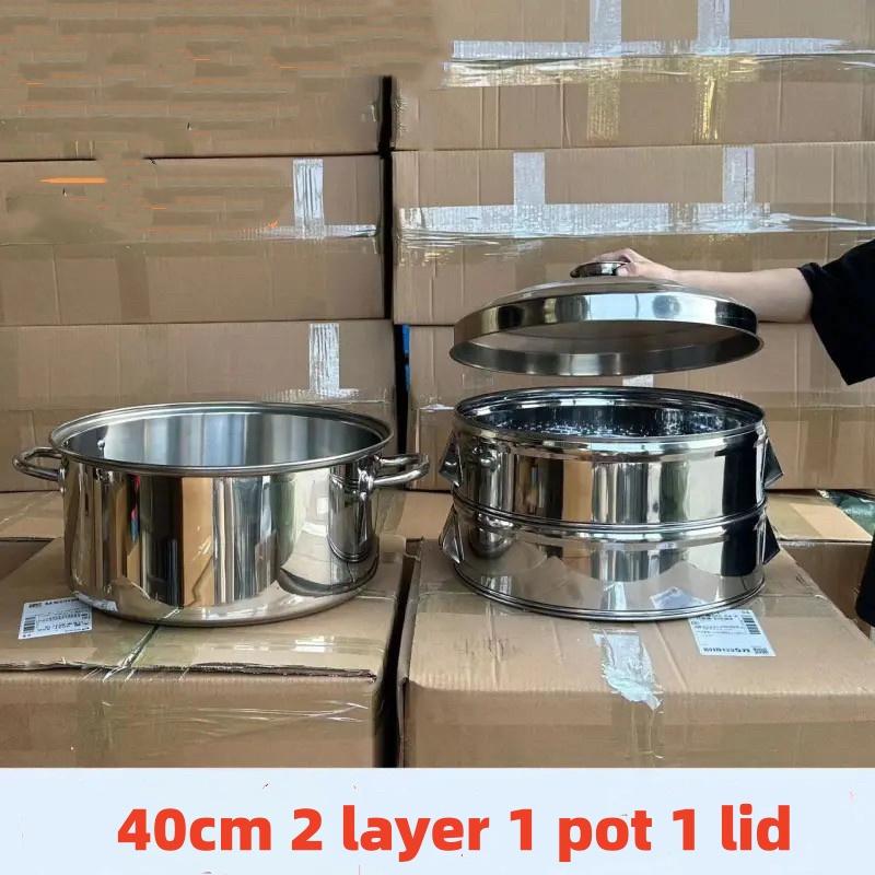 Thick Stainless Steel steamer Extra Large big Food bun buns steamer with pot Bread drawer fish rice dumpling cooker tray steamed