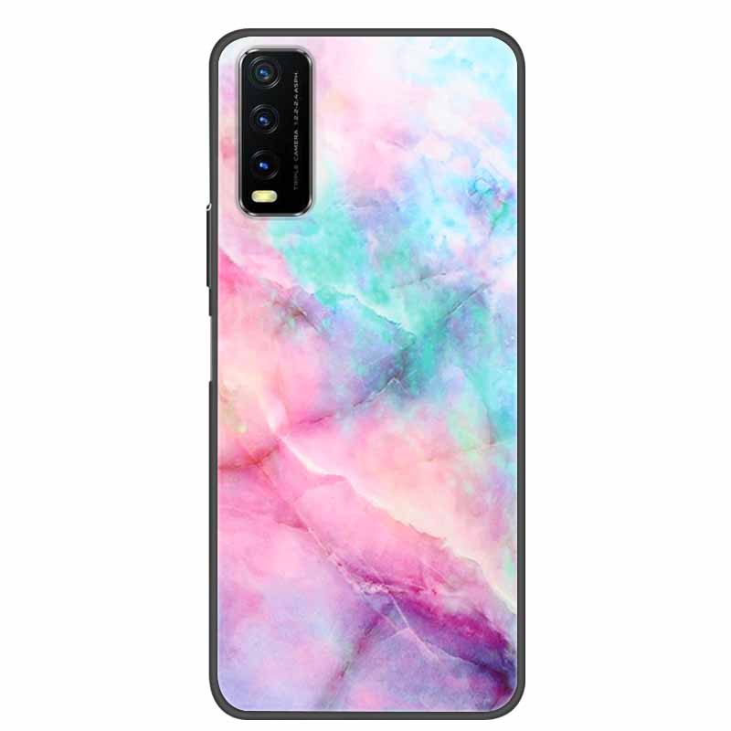 For Vivo Y20 Case Marble Soft Silicone Back Case for Vivo Y20S Y20 S Y 20i Phone Cover for Vivo V2027 Y20i Coque Funda Bag