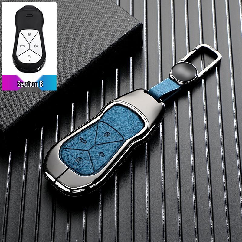 XPeng P7 Key Cover with Metal Protective Shell for 25 Mona M03/G6/G9/P7 Models