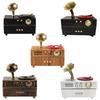 Retro Gramofon Dyfuzor Olejków Eterycznych BT Dyfuzor Powietrza Nawilżacz Ładowanie przez USB z Timerem Odpowiedni do Pokoju Biura i Siłowni