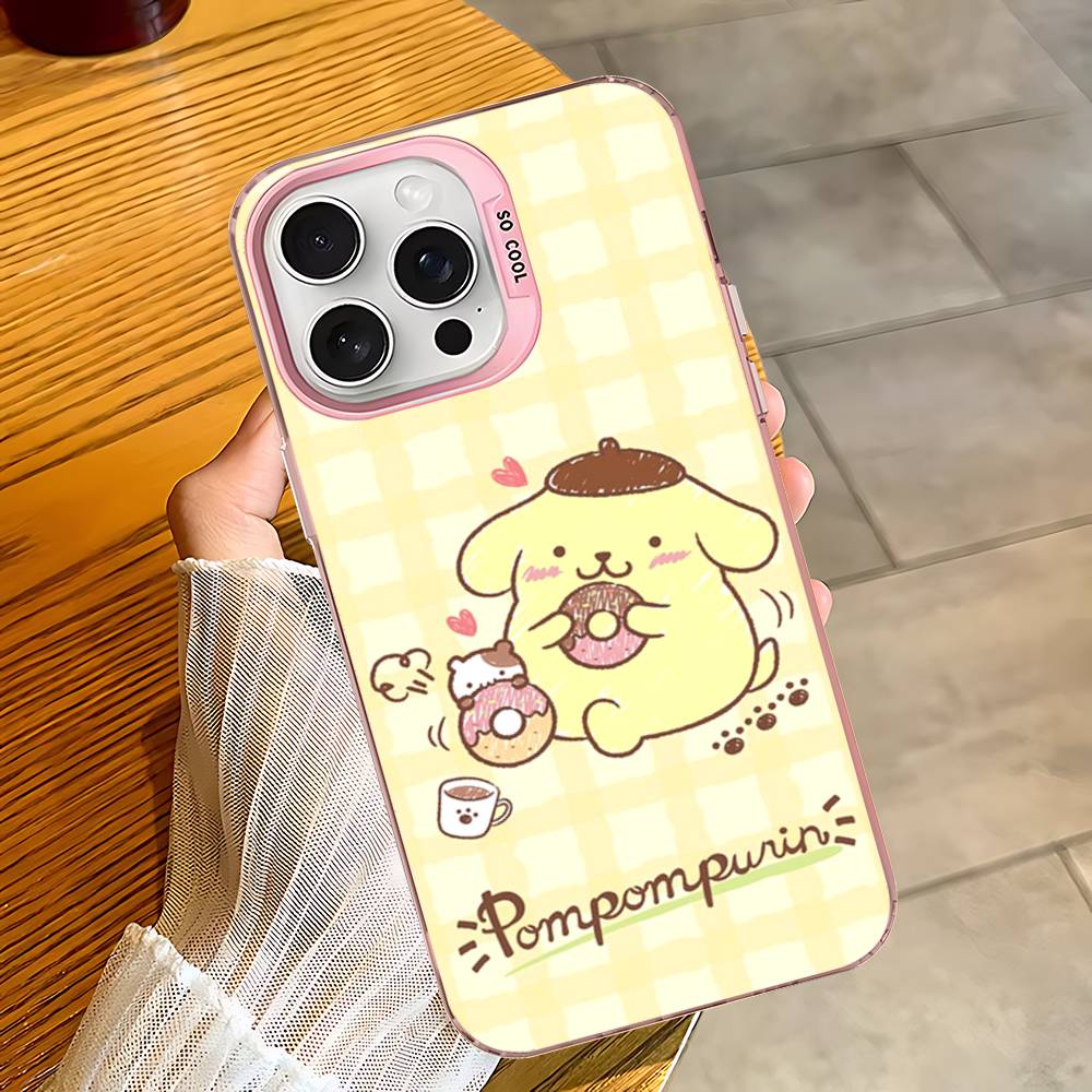 Cartoon P-Pompompurins Cute Phone Case For IPhone 16 15 14 13 12 11 17 Pro MAX Plus Pro Matte Shockproof Cover