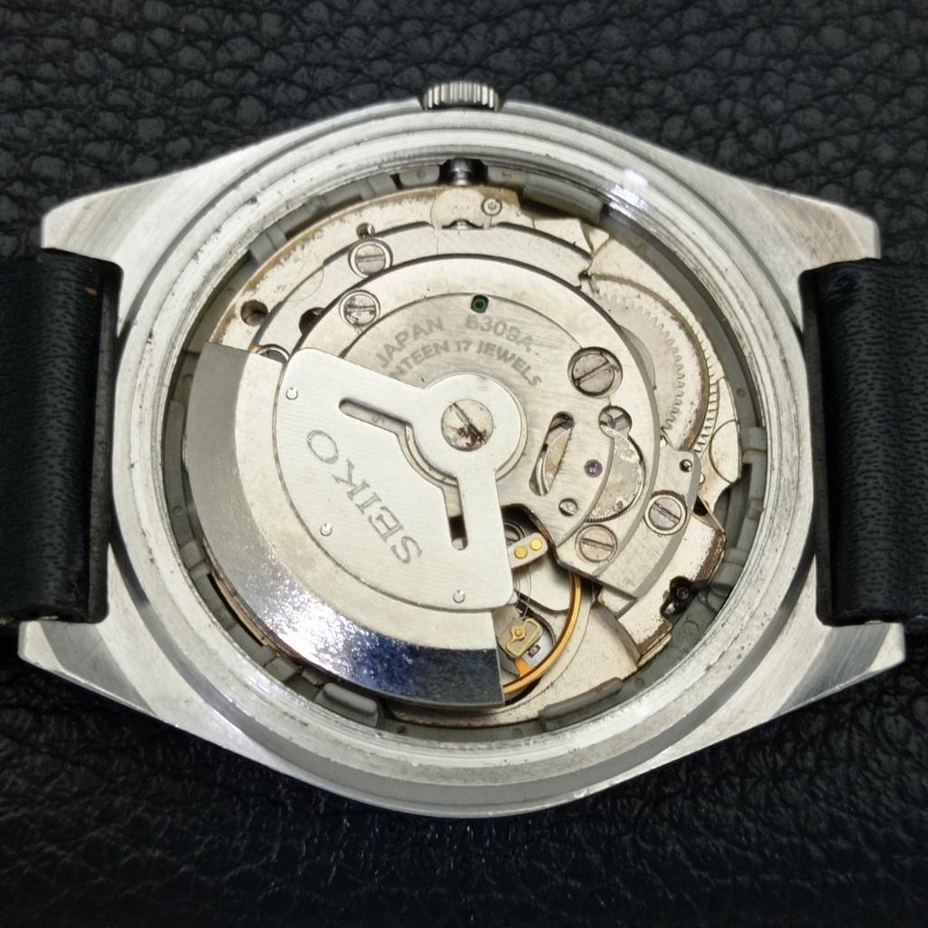AUTOMATIC 6309A VINTAGE SEIKO 5 JAPAN MENS ARABIC BLACK DIAL WATCH a701437-5 R206b-a701437