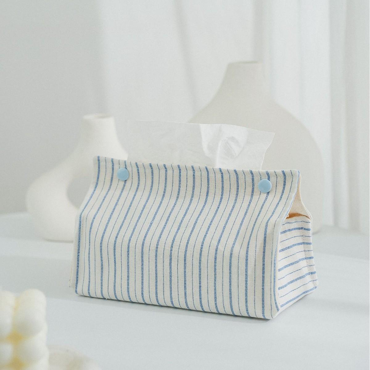 

Stylish Cotton & Linen Tissue Box Cover for Living Room, Coffee Table, or Car 20×10×10 cm
