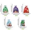 Christmas Bags Reusable 15-Piece Dustproof Pouch Goodie Wrap Drawstring Sacks For Cookie Chocolate Biscuits Candy Party Favors