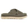 UGG Goldenstar Cross Slide Double Layer Leather Cross Comfortable Fashion Sandals Women Sandals Moss-Green 1137910-MSG