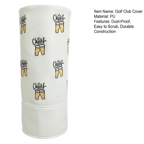 Golf Club Cover Waterproof Scratch-Resistant Bright Colors Golf Club Sleeve Easy To Clean Golf Club Protector