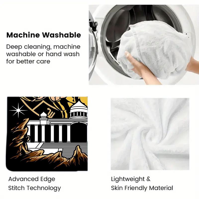Holy warrior 2D Flat Pattern Flannel Blanket High quality All Seasons Warmth and Comfort Perfect for Christmas Gifts.MMT0918488