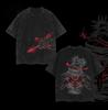 Jujutsu Kaisen Choso T-Shirt Blutmanipulation Grafik Herren Säurewaschung Übergroß Streetwear Anime Baumwolle Vintage Oberteil Tee
