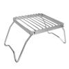 Folding Campfire Grill Stainless Steel Collapsible Camping Stove Grate Rack Net for Barbecue Picnic Camping Backpacking