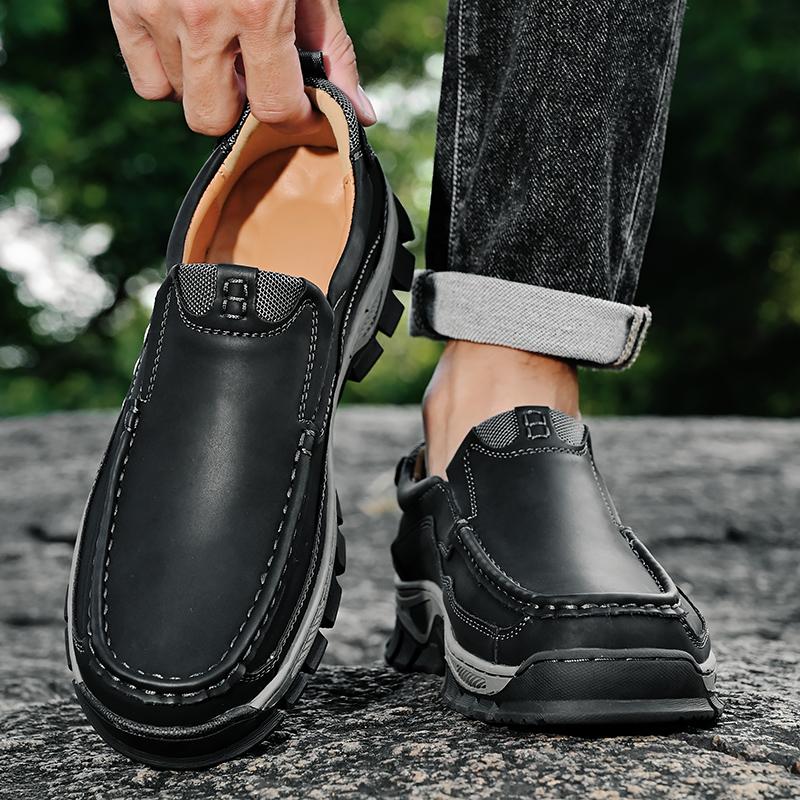 Pantofi pentru bărbați de mărime mare din piele naturală Pantofi slip On 39-48