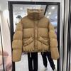 Winter new stand-up collar down jacket women's short casual fashion thickened bread jacket white duck down jacket tide