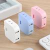 4 In 1 Rotatable Socket Converter Flat Pin Plug AC Outlet Extender Wall Tag Plug with 2USB Charge Adapter 180°Rotary