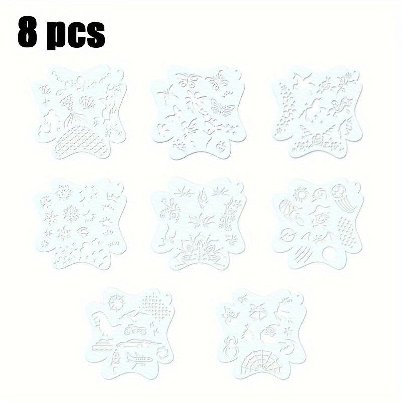 

1 Набор 8 шт. Многофункциональные многоразовые трафареты - Макияж, Тотем с люверсами и Трафареты для распыления поздравительных открыток 8pcs