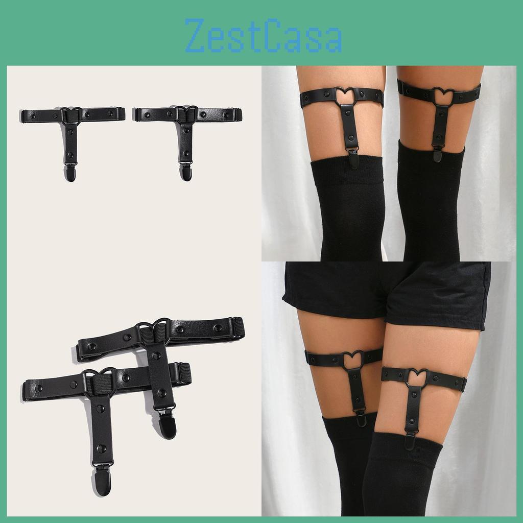 Punk Ring Leg With Heart Detail And Adjustable Fit For Cosplay And Wear Fashion