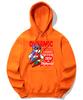 Ski Player Bear Graphic Hoodie - Orange