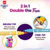 Cello BrushTipPens Multicolor 18 Shades 2-in-1 Brush And Sketch Pen Set Washable Non Toxic Art Pens For Kids Creativity