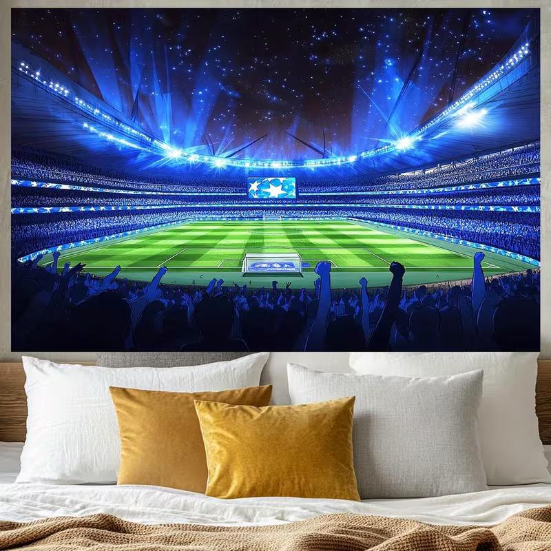 Champions League Football Banner, Soccer Party & Sports Fan Photo Booth Decor