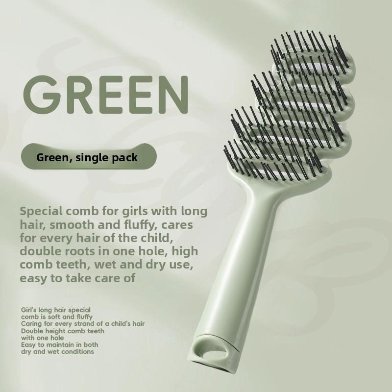 Children s Hollowed-out Combs, Smooth Hair Massage, High Skull Top Shaping, Pine Tower Combs, High and Low Needles
