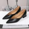 Fashion Flat Shoes for Women Spring and Autumn 2025 New Casual Pointed Toe and Thick Heel Elegant Scoop Shoes Ladies zapatillas mujer